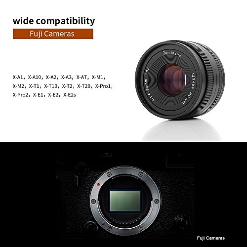 7Artisans 50 mm F1.8 manuel APS-C objectif fixe pour Fuji X Mount appareil photo sans miroir comme Fuji X-A1 X-a10 X-A2 X-a3 X-at X-M1 X-m2 X-T1 X-T10 X-t2 X-t20 X-Pro1 X-pro2 X-E1 X-E2 X-E2s - Image 6