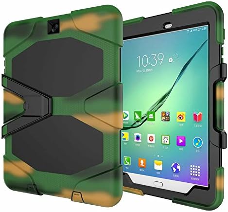 Galaxy Tab S2 9.7 Case, SM-T810 Shock Proof With Kickstand Built-in Screen Full-Body Protective Case for Samsung Galaxy Tab S2 9.7"SM-T810 (Camo)