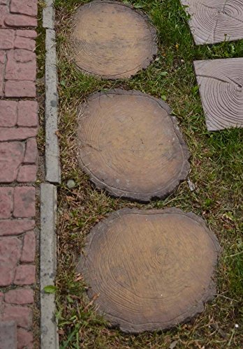 Set 3 pcs Stepping Stone Log slab Mold Concrete Cement Mould for garden pathS42