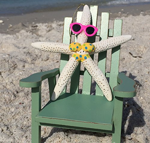 Natural Starfish Beach Couple - Holiday Ornament – Fun All Year – Perfect for Beach Christmas Tree - Thumbnail 3
