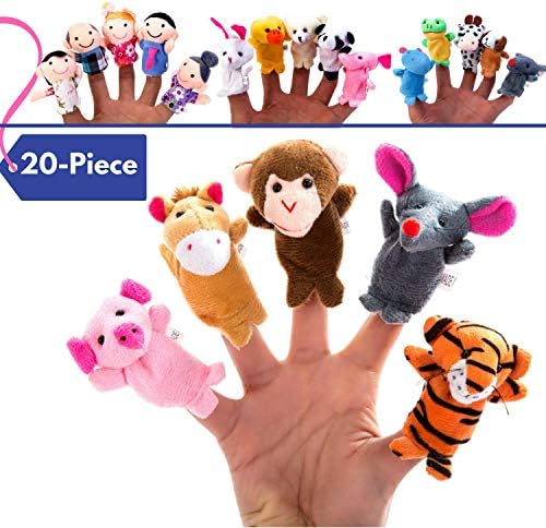 20-Piece Story Time Finger Puppets Set 