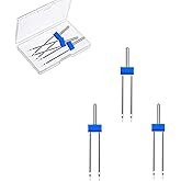 3 Pack Twin Needles for Household Sewing Machine, Stretch Machine Double Needles, Double Pins for Sewing Machine, 3 Size Twin Pins Mixed 2.0/90, 3.0/90, 4.0/90