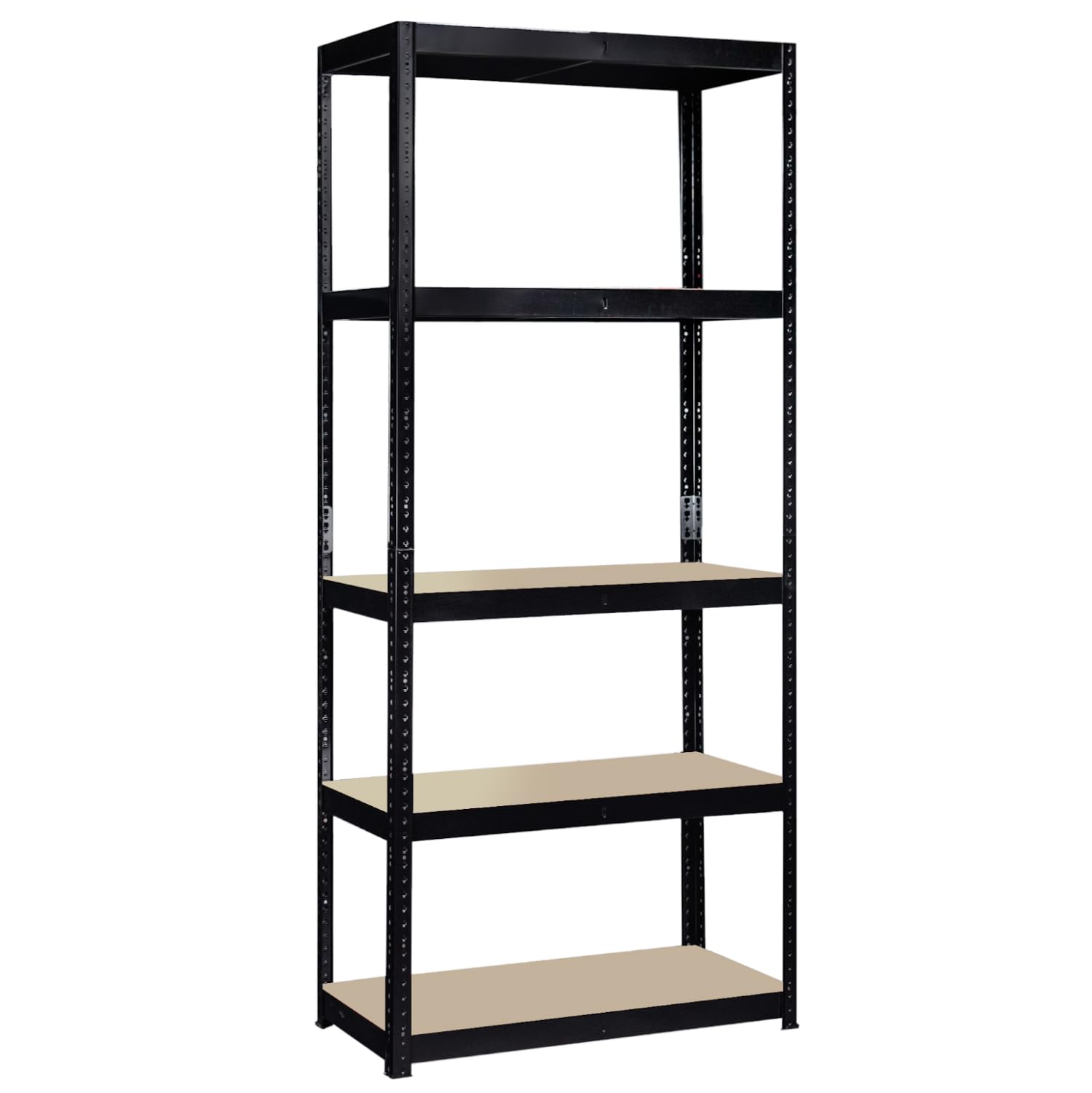 G-Rack Garage Shelving Unit: 150cm x 75cm x 30cm | Two bays, Black 5 Tier Unit | 175kg Load Weight Per Tier (875kg Per Unit) | Home, Office, Garage or Business Use | 5 Year Warranty