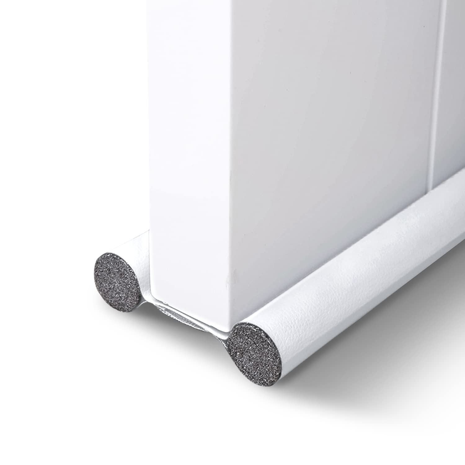 Dricar Door Draught Excluder, 96cm Double Sided Door Draft Stopper Bottom Door Draft Blocker, Cutable Under Door Draft Blocker Insulator Door Seal Weather Stripping Soundproof for Doors (White)