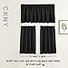 jinchan Kitchen Curtains 36 Inch Tier Curtains Waffle Woven Textured Cafe Curtains Half Window Curtain Set Rod Pocket Light Filtering for Bathroom Sink Laundry Room Basement RV 2 Panels Black