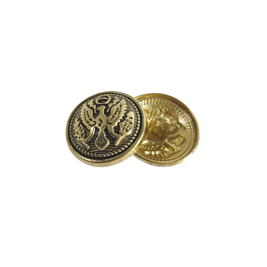 25 pcs Metal Buttons, Jacket Buttons, Coat Buttons, Sturdy, Jeans Buttons, Button Designs, Clothes Buttons, Sewing Buttons, (Gold1, 23 mm)