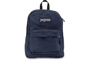 JanSport SuperBreak One Backpack Navy - Durable, Lightweight Bag with 1 Main Compartment, Front Utility Pocket with Built-in Organizer - Premium Backpack