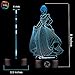 3D Optical Illusion Night Light - 7 LED Color Changing Lamp - Cool Soft Light Safe For Kids - Solution For Nightmares - Disney Princess Cinderella