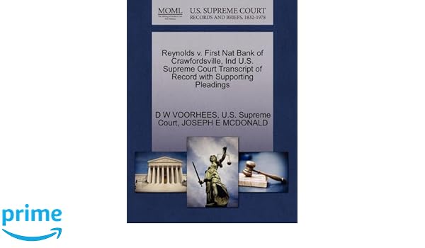 Reynolds V First Nat Bank Of Crawfordsville Ind U S Supreme