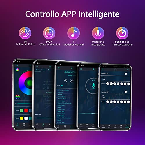 bedee Lampada da Terra Dimmerabile, Piantana Lampada con Bluetooth APP e Telecomando, Lampade da Terra Moderna RGB 1600W Cambia Colore con Sincronizzazione Musicale per Soggiorno, Camera da Letto