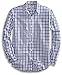 Goodthreads Men's Standard-Fit Long-Sleeve Gingham Poplin Shirt, Blue/Grey, Large