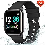 L8star Fitness Tracker Heart Rate Monitor-1.3'' Large Color Screen IP67 Waterproof Activity Tracker with 6 Sports Mode,Sleep Monitor,Pedometer Smart Wrist Band for Women Men, Android iOS