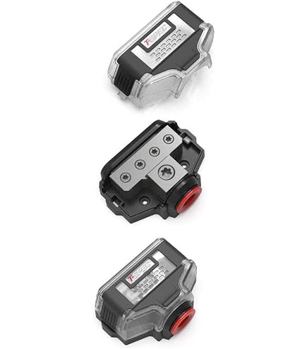 T-Spec MANL Portafusibili Per Cavi 4/8 AWG - Design Compatto In Ottone Massiccio, Per Impianti Audio Auto