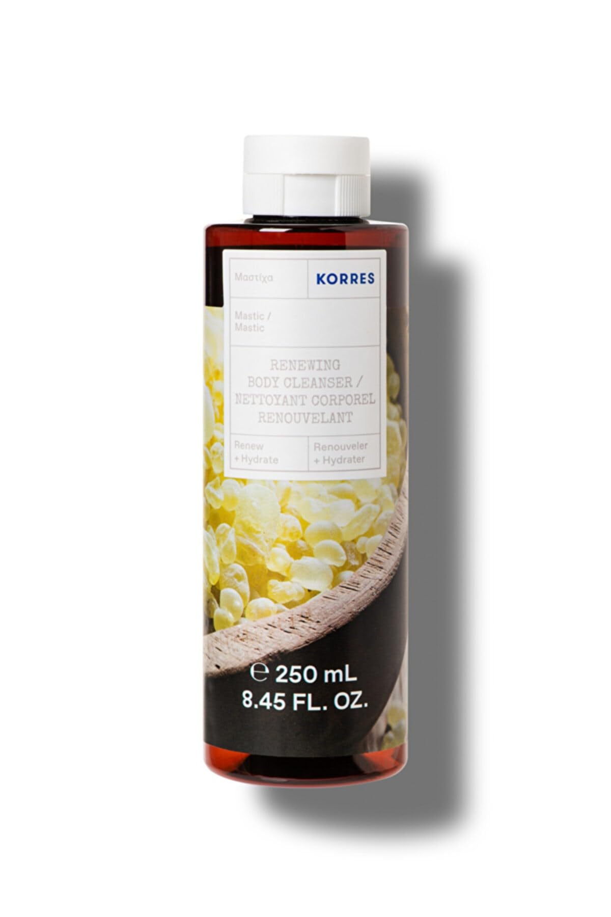 KORRES Mastic Revitalising Shower Gel with Active Aloe Vera, dermatologically Tested, Vegan, 250 ml