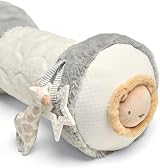 Mamas & Papas Tummy Time Roll Interactive Soft Baby Pillow Grey view 3