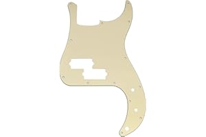 Musiclily Pro 13-Hole Bass Pickguard for Squier Sonic Precision Bass, 3Ply Cream