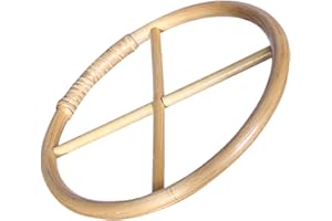 Beavorty Macrame Rings for Wind Chime, Wooden Hoop Craft Ring for Outdoor Summer Decorations and DIY