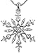 Crystal Snowflake Pendant Necklace Winter Bridal Fashion Christmas Holiday Jewelry Gifts for Girls, Teens, Women (Silver Tone/Clear)