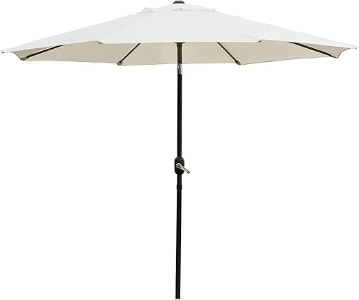 Sunnyglade 9 Patio Umbrella Outdoor Table Umbrella With 8 Sturdy Ribs Beige Amazon Ca Clothing Accessories