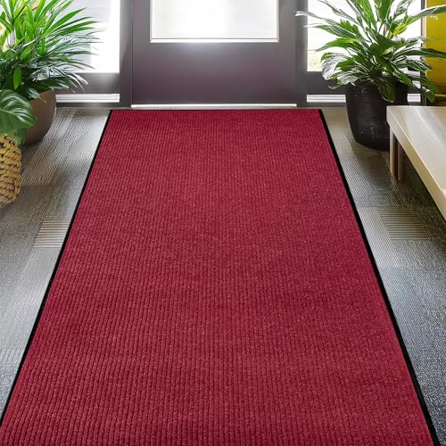 LuxUrux Striped Red Door Mat