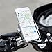 Universal Bike & Motorcycle Phone Mount, Lenmumu Adjustable Aluminum Bicycle Rack Handlebar Phone Holder, Compatiable iPhone X 7 | 7 Plus, 8 | 8 Plus, 6s | 6s Plus, Samsung Galaxy S7, S6, S5 (Silver)