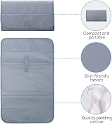 Lekebaby Foldable Travel Changing Mat Grey 70x41 cm Lightweight Padded view 2