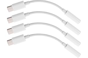 COHEALI 4Pc USB Type-c to Headphone Adapter Cable with Audio Playback and Charging Support for Random Color