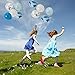 Confetti Latex Balloons, 20Pcs Blue and Sliver Biodegradable Party Balloon for Wedding Decoration