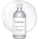 P.CALM Barrier Cycle Toner – Azulene & Centella Asiatica for Deep Hydration & Skin Barrier Strengthening, Korean Vegan Facial Toner for Sensitive Skin (500ml / 16.9 fl.oz)
