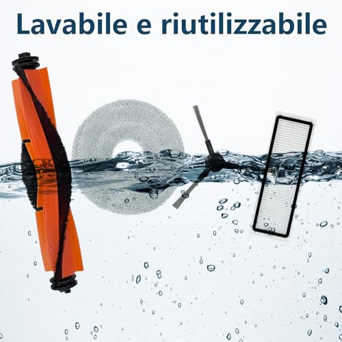 Homruich 19 Pieces Accessories for Xiaomi X20 Max/X20 Pro Vacuum Cleaner, 1 Main Brush, 4 Filters, 4 Towels, 6 Dust Bags, 7 Side Brushes, for Xiaomi X20 Max, X20 Pro Accessories