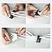 FireBee Adhesive Cable Clips Adjustable Wire Clamps Cable Tie Holders for Desk Wall Computer Electrical Cord (Black,3 Sizes,60 Pcs)