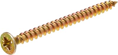 ForgeFix Multi-Purpose Single Thread Screws 4.0 x 50mm Zinc Yellow Box 200