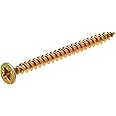 ForgeFix Multi-Purpose Single Thread Screws | 4.0 x 50mm | Zinc Yellow Passivated | Box 200