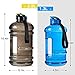 2.2L Half Gallon and 1.3L 550ml Big Capacity Large Water Bottle Water Jug Container BPA Free Plastic with Carrying Loop Leakproof Water Bottle for Fitness Camping Training Bicycle Gym Outdoor Sports