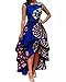 Womens African Print High Low Dashiki Dress Maxi Sleeveless Summer Party Dress