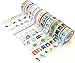Funny Washi Tape (Set of 10 Rolls) Japanese Decorative Paper Tape, Funny Collection by DIY Crew