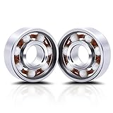 608 608ZZ Shielded Ceramic Skateboard Bearing - Perfect for Fidget Spinner Toy (White Ceramic Bearing Pack of 2)