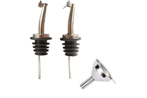 olive oil spouts,Stainless Steel Classic Bottle Pour Tapered Spouts for Pours liquor, vinegar, syrup or oils with Stainless S