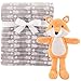 Hudson Baby Unisex Baby Plush Blanket with Toy, Fox 2 Piece, One Size
