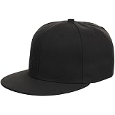 Lids Blank Dime Color UV Adjustable Snapback Hat &ndash; Flat Bill Hat for Men &amp; Women &ndash; Comfortable Fit, Premium Everyday Style Black/Black