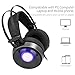HotYet M170 Professional 3.5mm PC Stereo Gaming Headset for PS4 With Mic Over-Ear Headphones Volume Control 4 Kinds of Breathing LED Lights(Black)