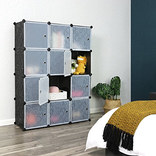 SONGMICS Cube Storage Organizer, 12Cube Closet Storage Shelves, DIY