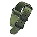AUTULET 23mm Army Green Exquisite Men's One-Piece Nylon Style Nylon Perlon Watch Bands Straps Textile