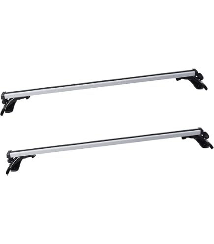 accessorypart Compatible con Hyundai ix35 2 (LM) 2010-2015 Modelo Hook Barra de Techo Auto Portaequipajes Barras Transversales Gris Aluminio 2 Barras