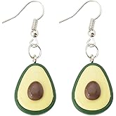 Avocado Dangle Earrings for Women Girls Creative Fruit Pendant Earring for Teen Girl Cute Fashion Avocados Dangle Earring Trendy Statement Lovely Fruits Stud Earrings Gifts for Avocado Lovers