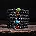 YUGDRUZY 7Pcs Chakra Bead Bracelets Essential Oil Diffuser Bracelets 8mm Natural Lava Rock Stone Stretch Bracelet Men Women Yoga Anxiety Bracelet