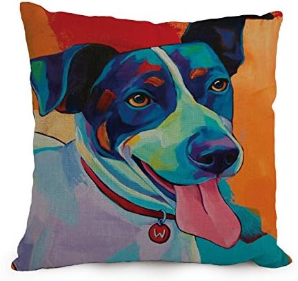 Uloveme Dog Art Throw Pillow Case ,best For Indoor,bar,kitchen,kids Room,teens Girls,floor 18 X 18 Inches / 45 By 45 Cm(double Sides)