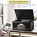 Rcm Nostalgic Wooden 7-in-1 Wireless Vinyl Record Player Music System with Built-in Stereo Speakers, 3-Speed Turntable, FM Radio, CD/Cassette Player, USB for MP3 Play & Recording (MC-263 Black)thumb 4