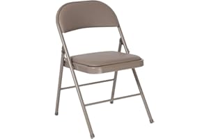 Flash Furniture 4 Pack HERCULES Series Double Braced Gray Vinyl Folding Chair