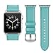 SWEES Genuine Leather Bands Compatible Apple Watch 42mm Series 3, Series 2, Series 1, Sports & Edition, Blue